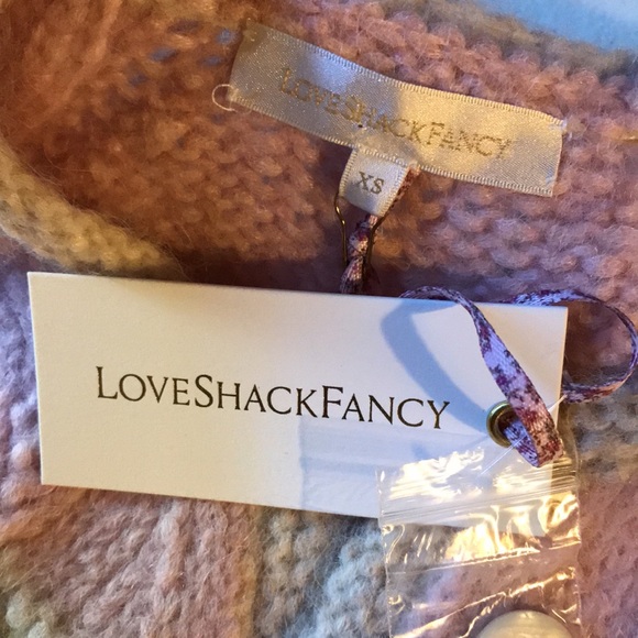 LoveShackFancy Pastel Chunky Knit Long Cardigan - Picture 11 of 14